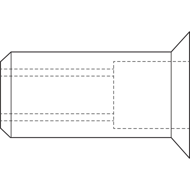 GESIPA pop perçin somunu havşa başlı alüminyum M5 x 13,5 paket, 500 adet - Pop perçin somunları (tek perçin somunları), havşa başlı 90°