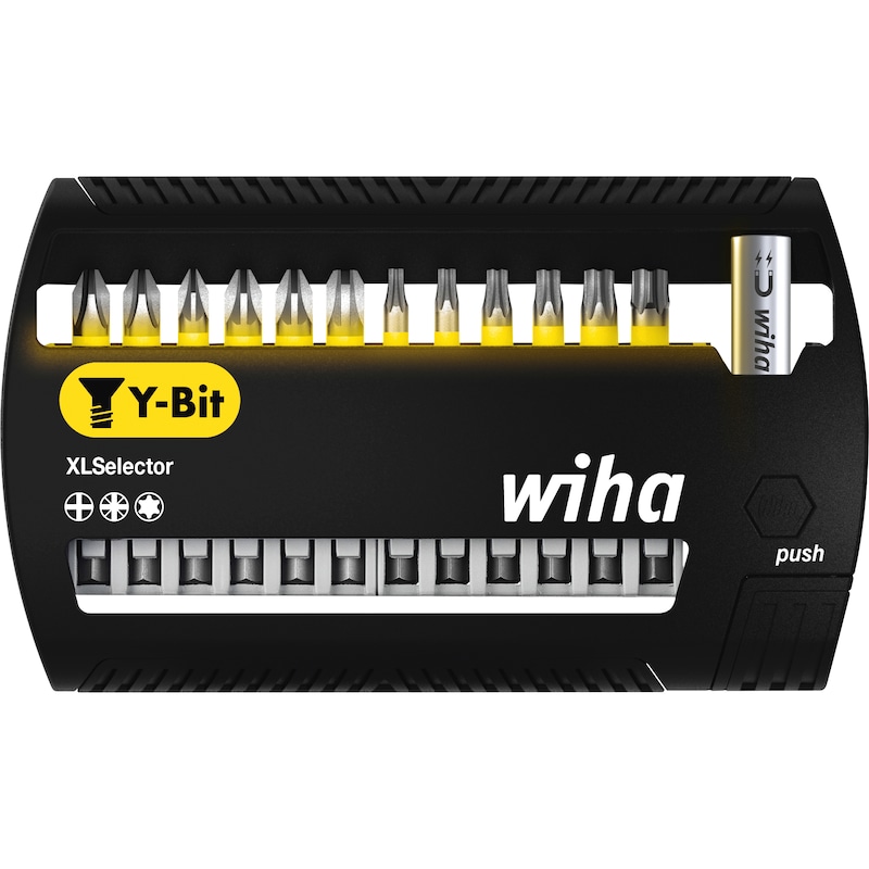 WIHA Bit készlet XLSelector, Y-Bitek, 50 mm, 1/4", 13 részes, PH, PZ, TX - Bit készlet, XLSelector Y-Bit, 25 vagy 50 mm