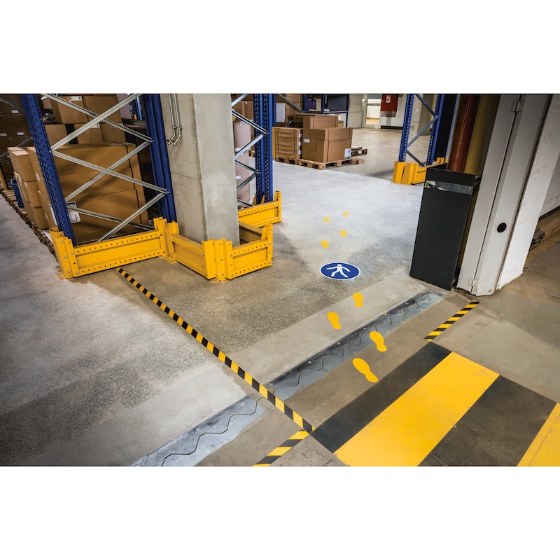 DURALINE Strong floor marking tape 30&nbsp;m x 50&nbsp;mm x 0.7&nbsp;mm, colour: yellow/black - Duraline Strong floor marking tape