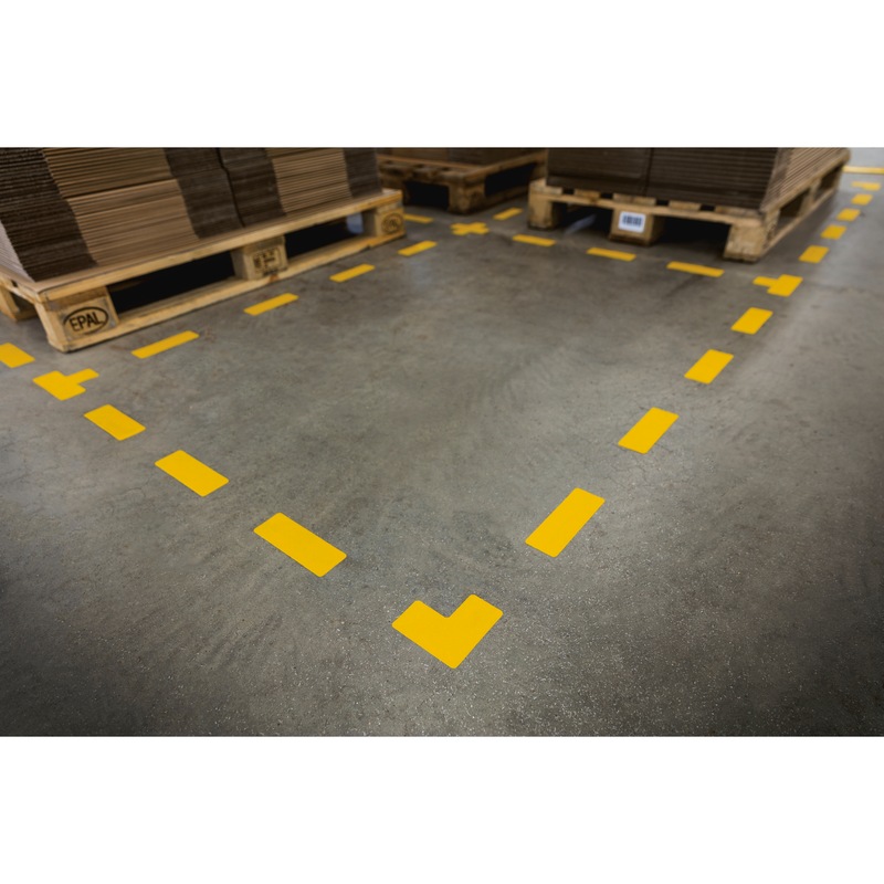 self-adhesive floor marker shape foot 90 mm x 240 mm 0.7 mm - marqueur d'espace de stationnement