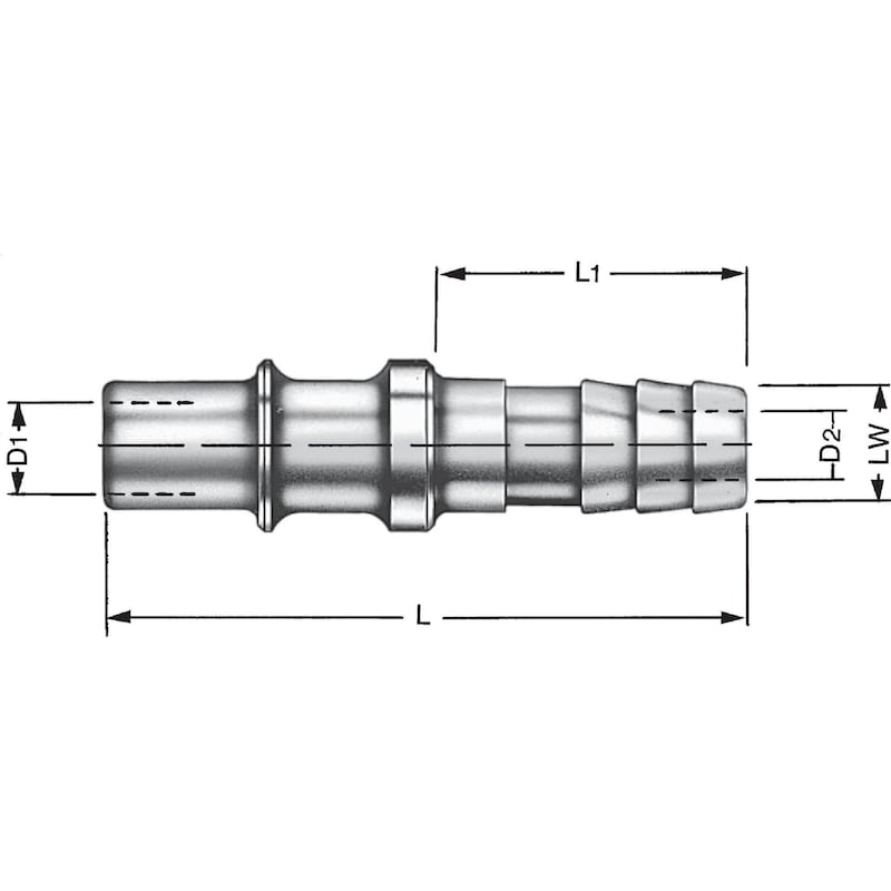 BILZ HERMETIKUS hortum başlıkları K-T 1 10 mm çelikten yapılmış - Basınçlı hava hortumu başlığı K-T