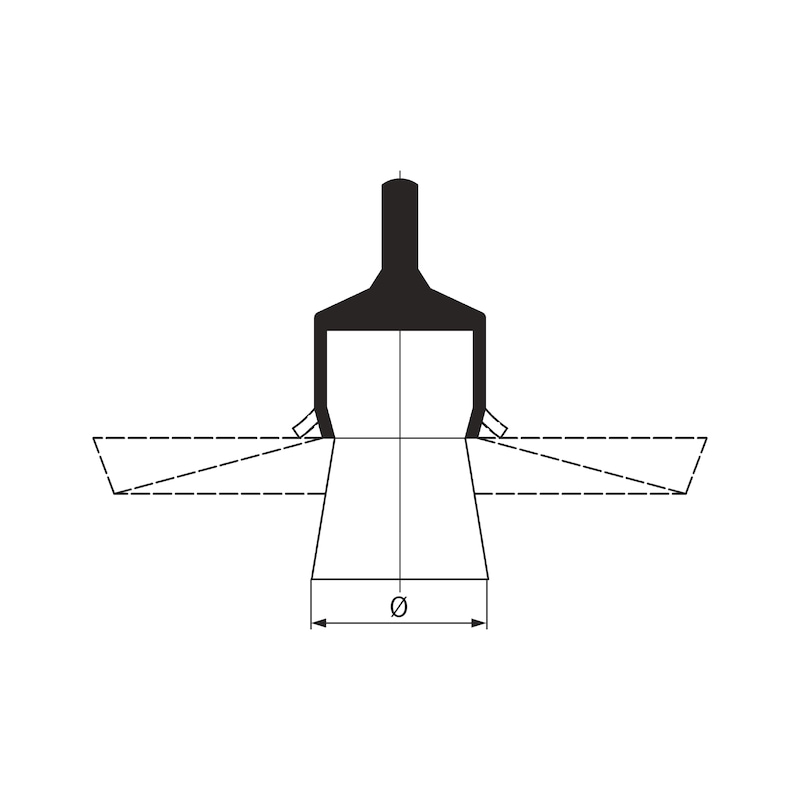 ATORN ecsetkorong, Ø 30 mm, szár 6 mm, fonott V2A huzal, 0,35 mm - Ecsetkorong fonatos huzalból