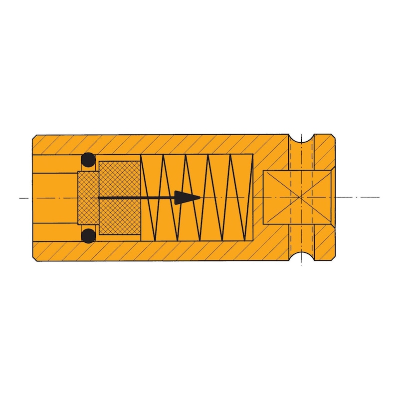 ASW dugókulcsbetét, 10 mm, 1/4"-os rugós mágneses csatlakozás, hossz 45 mm - Dugókulcsbetét, hosszú, hatlapú fej