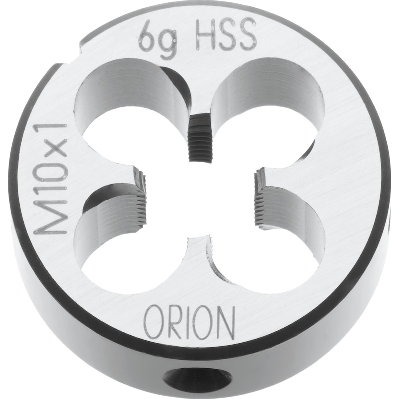 ORION-snijplaat HSS EN 22568 MF 12x1.5 6g buitendiameter 38 mm - Snijplaat, HSS MF rechts, voorgesleufd en 1.75 afschuining van schroefdraad