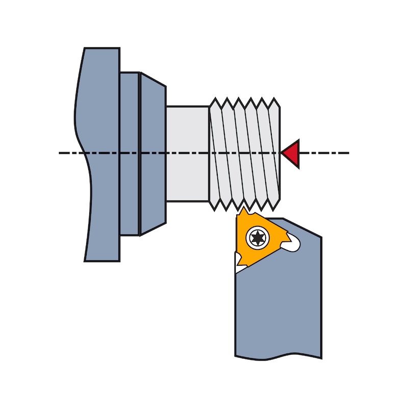 ATORN menetvágó szerszámtartó, külső, balos, SE (R/L) 2525 M27 - Menetlapka-kés, külső, balos