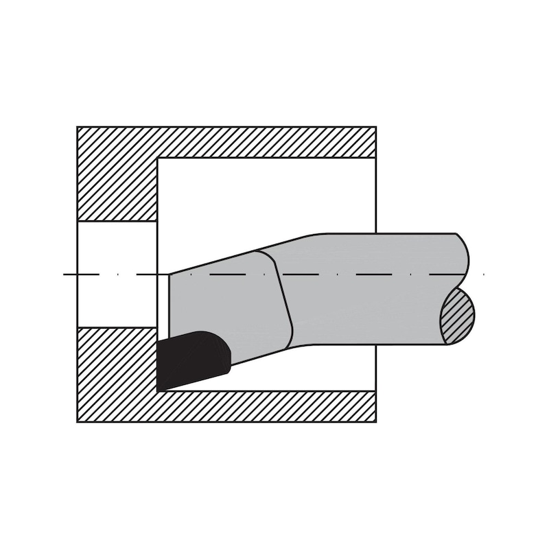 Outil à tourner interne, à revêtement de carbure de tungstène DIN 4974 (ISO 9), carré - 2