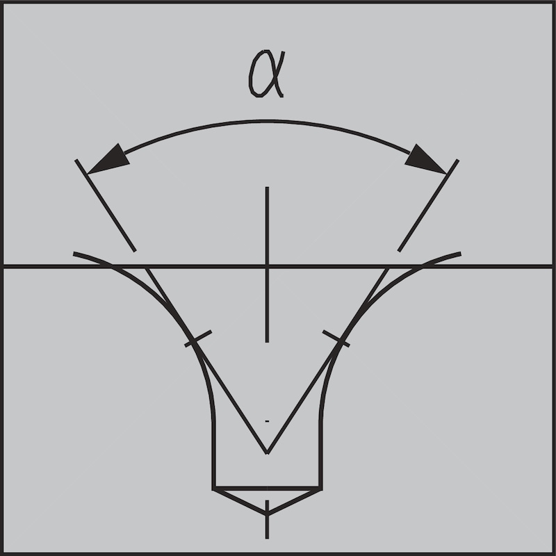 带圆角的 ATORN 中心钻，HSS R 型，2.5 毫米 x 6.3 毫米 x 45 毫米 - 圆角中心钻 HSS R 型