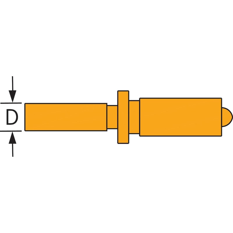 35,0-60 mm için SUBITO sabit katkılı karbür ölçüm pimi, 44,0 mm - Ölçüm pimi