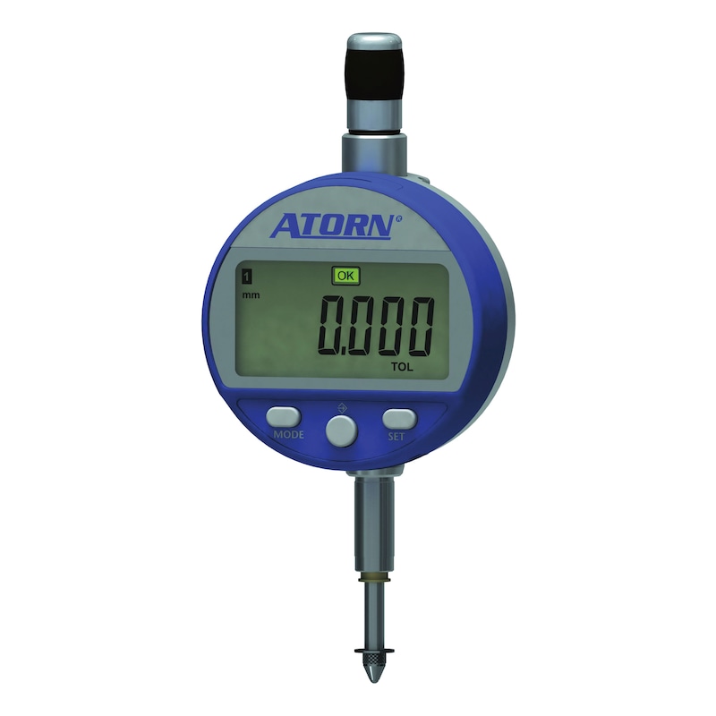 ATORN Messuhr elektronisch 12,5 mm Messspanne 0,01 mm ZW für dynamisches Messen - Elektronische Messuhr