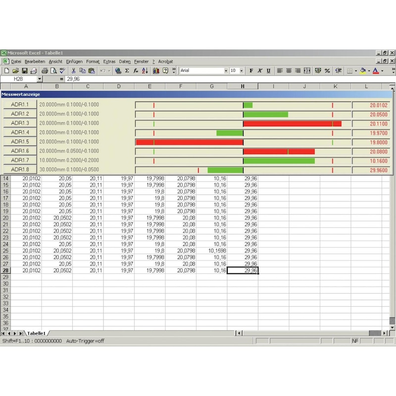 Software IMB IBREXDLL para transferir valores medidos a MS Excel - Software IBREXDLL