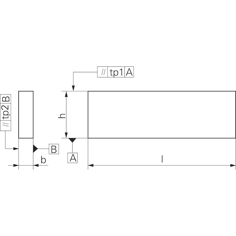 Parallelstücke DIN 6346-P 12x4,0x100 mm - Parallelunterlagen-Paare