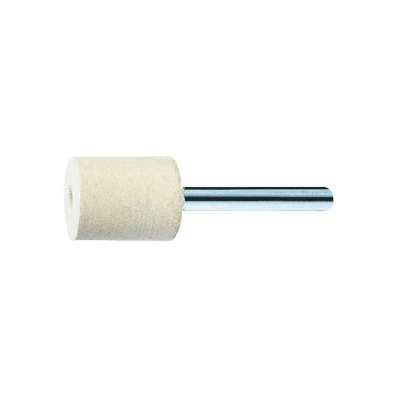 PFERD Filzpolierstift Zylinder 25x30 mm, Schaft-Durchm. 6 mm mit Stirnbohrung - Filzpolierschleifstifte