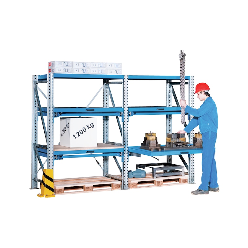 Estante extraíble para carga pesada con 3 estantes de extracción completa