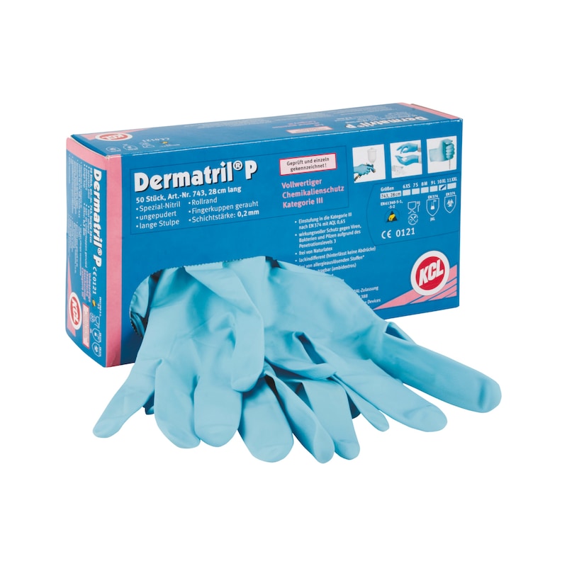blue nitrile disposable gloves - 2