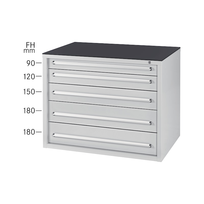 Orion Tool Cabinet B 5 Drawers Ral7035 7035 Full Extension