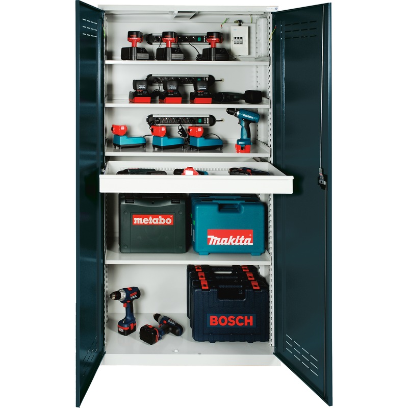 Battery Charging Cabinet With Solid Sheet Metal Doors Hahn Kolb