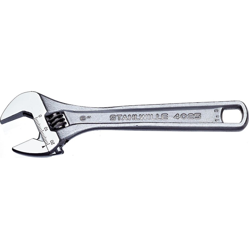 STAHLWILLE anahtar, 24 mm'ye ayarlanabilir, 161 mm uzunluk, DIN 3117 B - Anahtar, tamamen çelik, form B