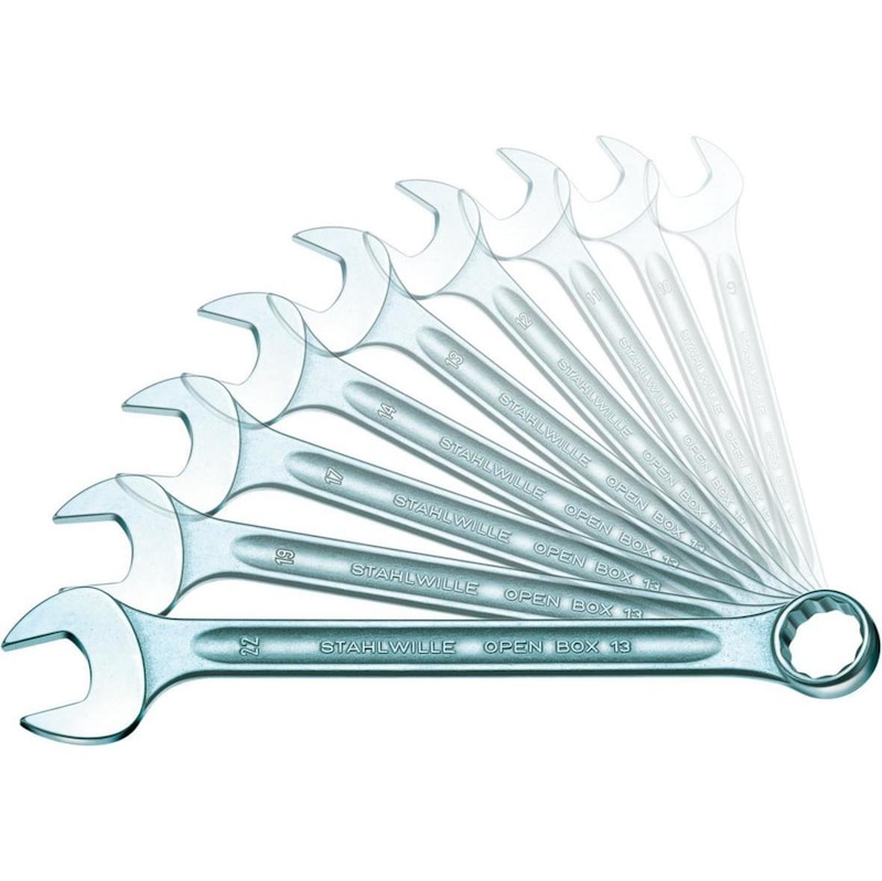 Combination wrench sets 8 to 26 pieces
