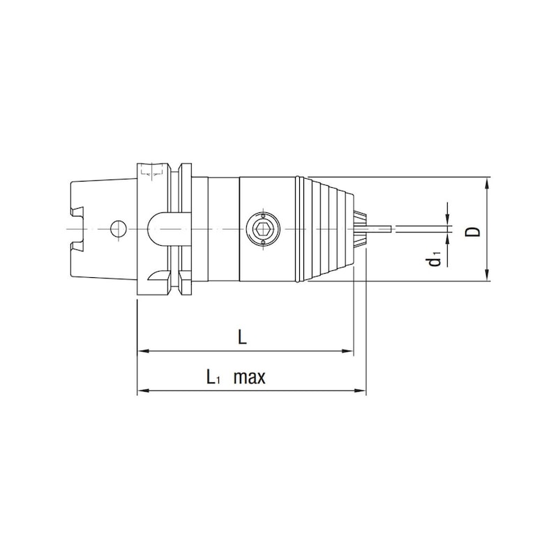 16.296.63.13, WTE CNC-Universal-Bohrfutter HSK-A 63 - CNC-Präzisionsbohrfutter