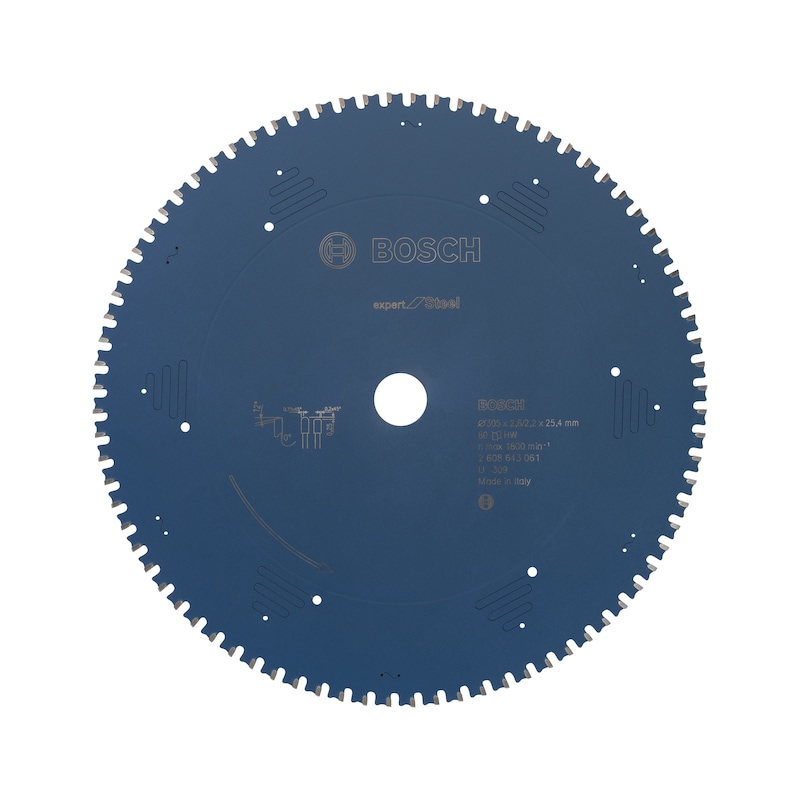 Hoja de sierra circular Expert para acero 305x25.4x2.6 T80