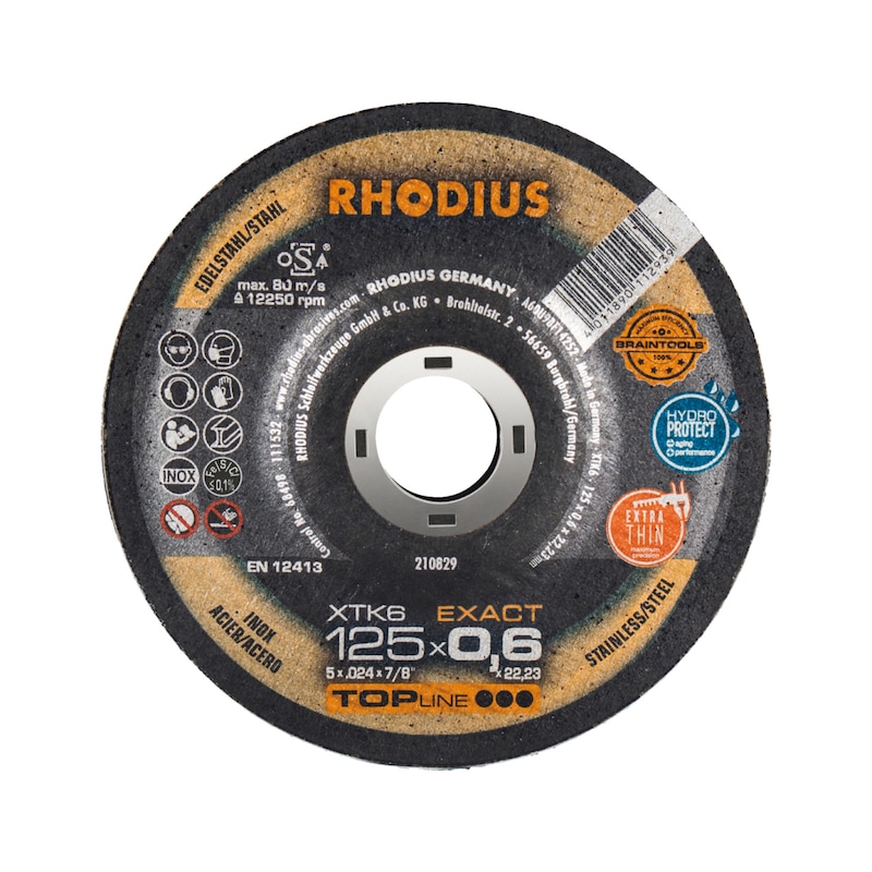 RHODIUS Trennscheibe XTK6 EXACT 125 x 0,6 x 22,23 - Trennscheiben XTK 6 EXACT - die ultra Dünne, für Inox