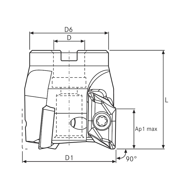 Shoulder milling cutter VHSC-16 - 2
