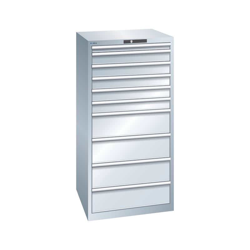 LISTA armoire à tiroirs 36x36E 1 450x717x725 mm verr. RFID 10 tiroirs 70.119.020 - Armoires à tiroirs