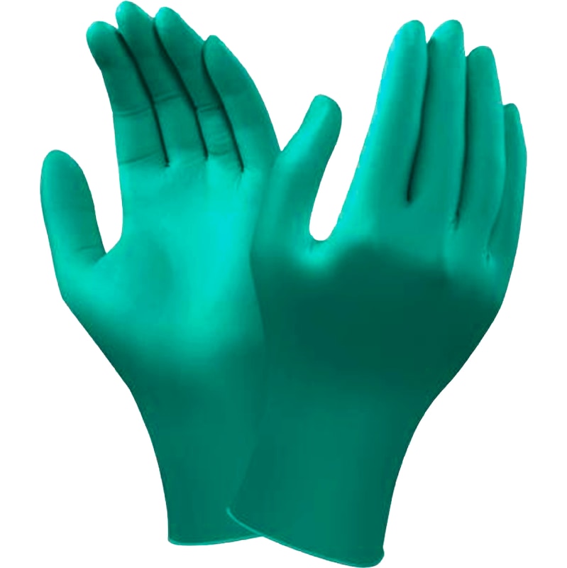 green nitrile disposable gloves - 1