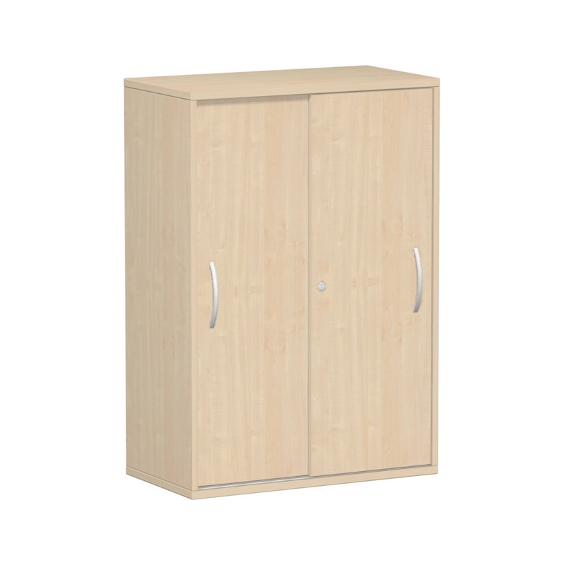 Sliding door cabinet 800x425x1182 maple/maple - Sliding door cabinet with support feet