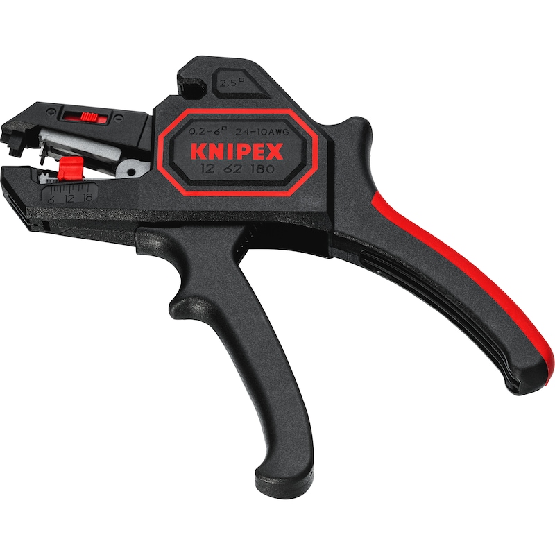 KNIPEX csupaszítófogó, 180 mm, önbeálló - Automatikus kábelcsupaszító fogó, 0,2–6 mm²