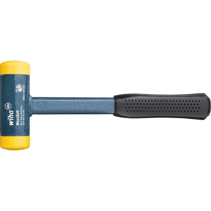 WIHA Schonhammer 30 mm Kopfdurchmesser Stahlrohrstiel - Schonhammer rückschlagfrei, mit Stahlrohrstiel