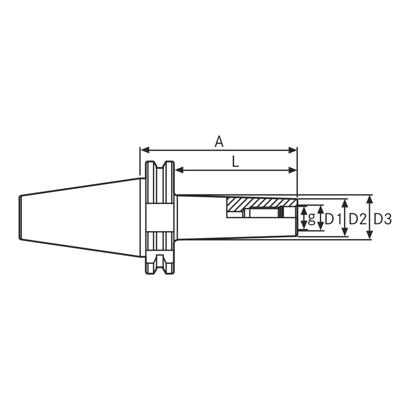 ATORN freze bıçağı mandreni SK40 D12 L75 A94 - Vidalı freze bıçakları için takım tutucular