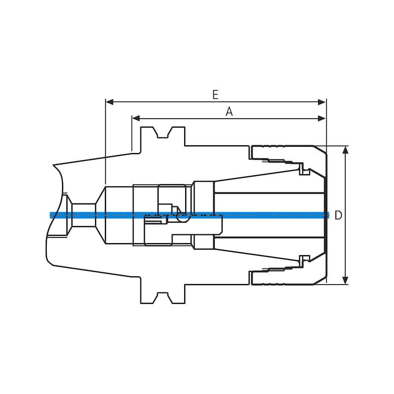 Pince de serrage de précision ATORN 16-AD40-A=160, SK40, DIN&nbsp;69871, type AD - Pince de serrage de précision