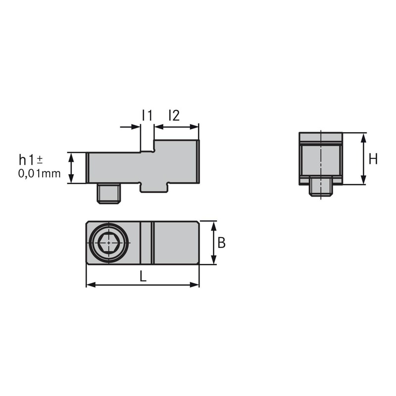 用于固定爪和滑块的 HILMA 可换式卡爪，H 涂层 B19 用于 B 125 - 可换式夹具嵌件附件