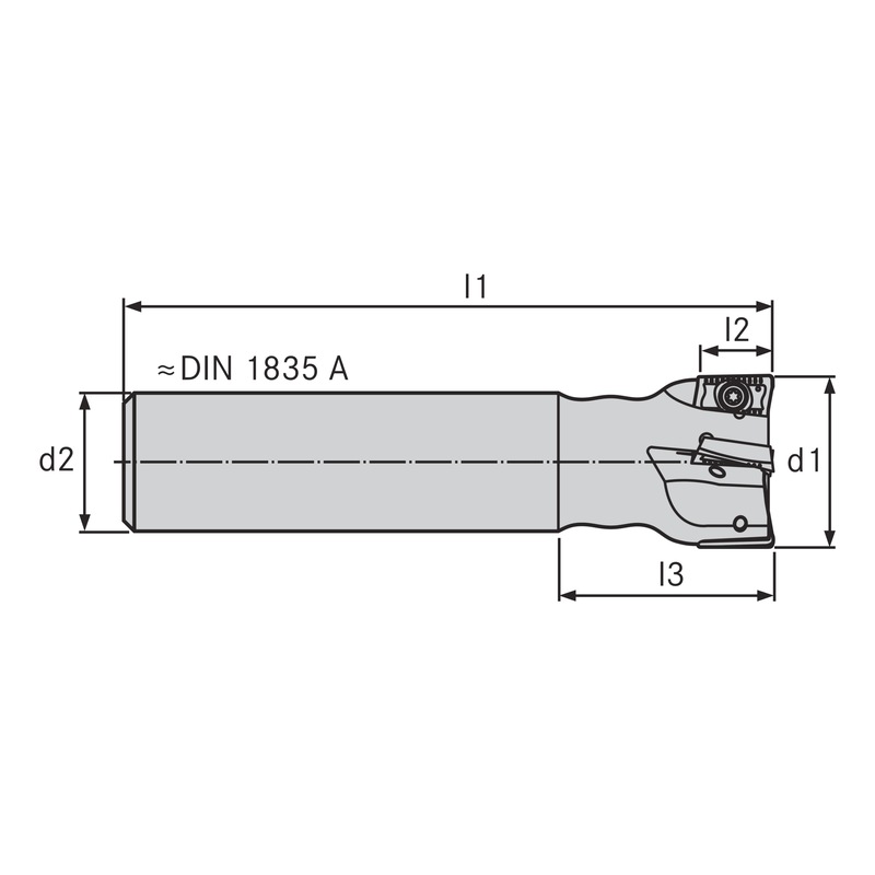 ATORN Highperformance angular milling cutter 90° with weldon shank