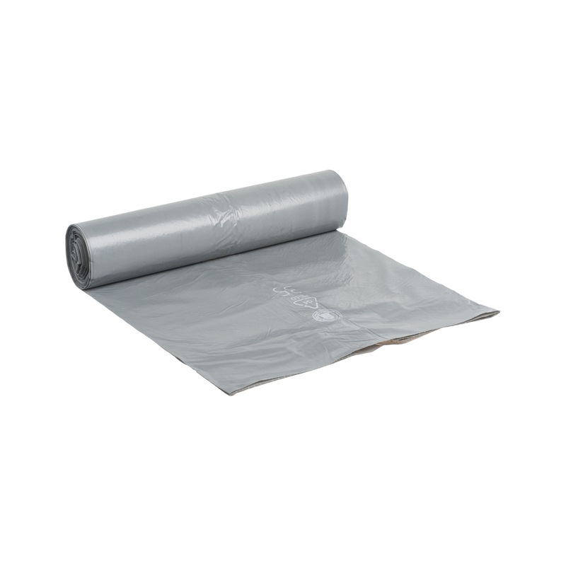 Refuse bag, 45 l, grey, box of 250 - Refuse bag, universal, fits 45-l and 60-l containers