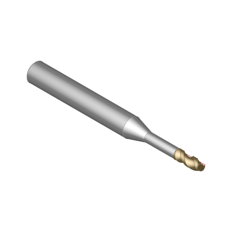 ATORN 整体硬质合金立铣刀 T2 HB，3.0 x 8 x 18 x 57 毫米，有涂层 - 整体硬质合金立铣刀