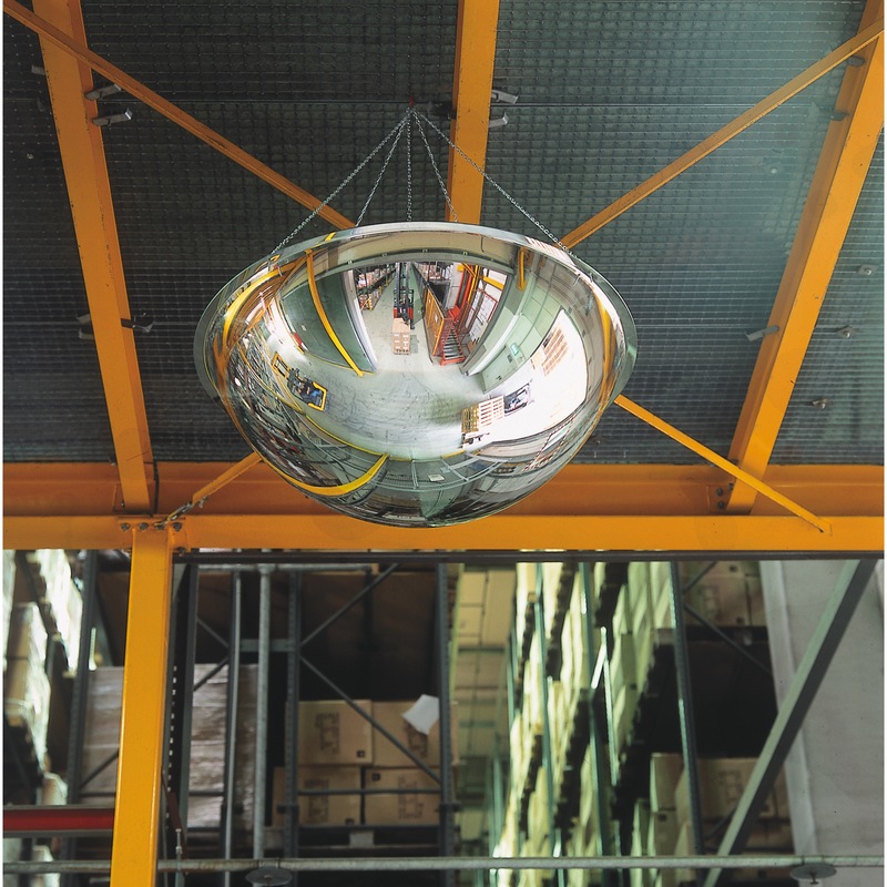 Gömbtükör, átmérő 800 mm, 360 fokos - biztonsági tükör, 360°-os