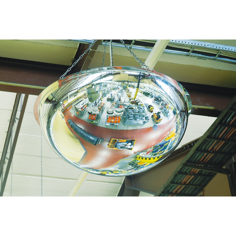 Gömbtükör, átmérő 600 mm, 360 fokos - biztonsági tükör, 360°-os