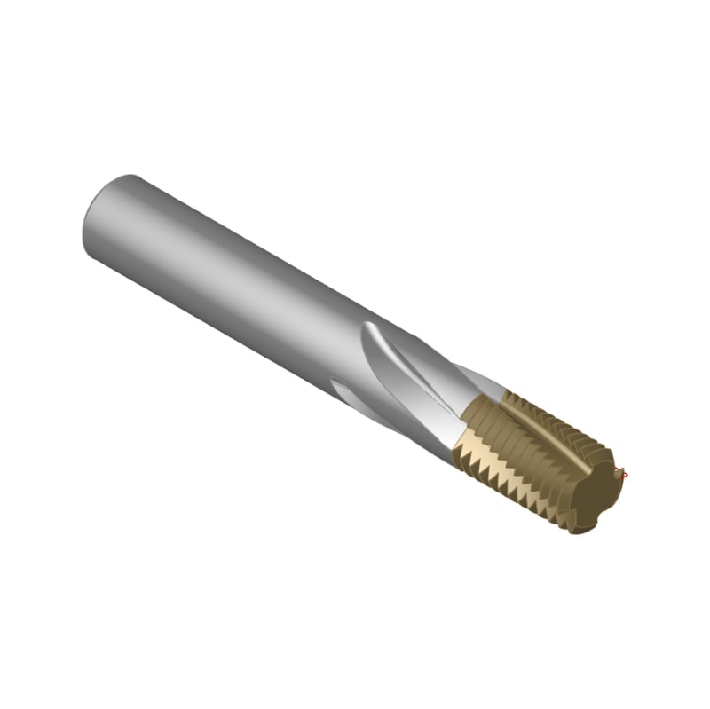 ATORN vida dişi frezesi SC-TIAlN IKA 19 diş/inç 10,0 mm 16,7 mm - Çok aralıklı vida dişi frezesi, eksenel iç soğutmalı sert karbür TiAlN (G) düz mil HA