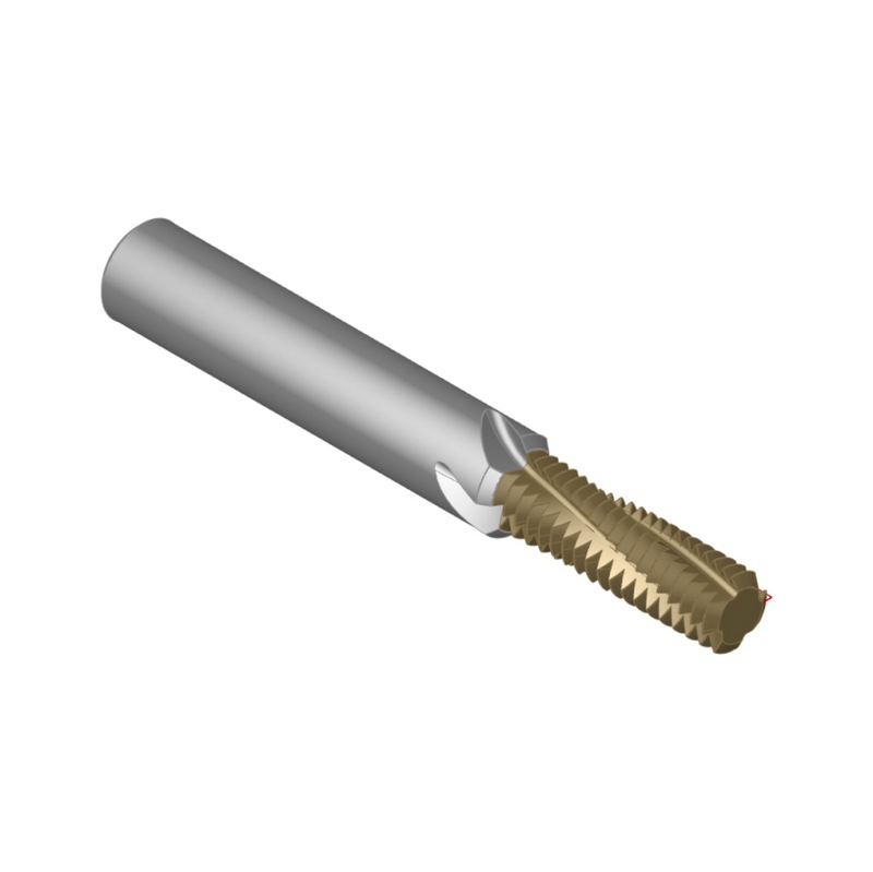 ATORN 多段螺纹铣刀 45° SC，DL/SL ≤ 2.5xD，12.0 毫米 1.75 毫米 90 毫米，HA - 多段螺纹铣刀，带 45° 锪钻，整体硬质合金，直柄 HA
