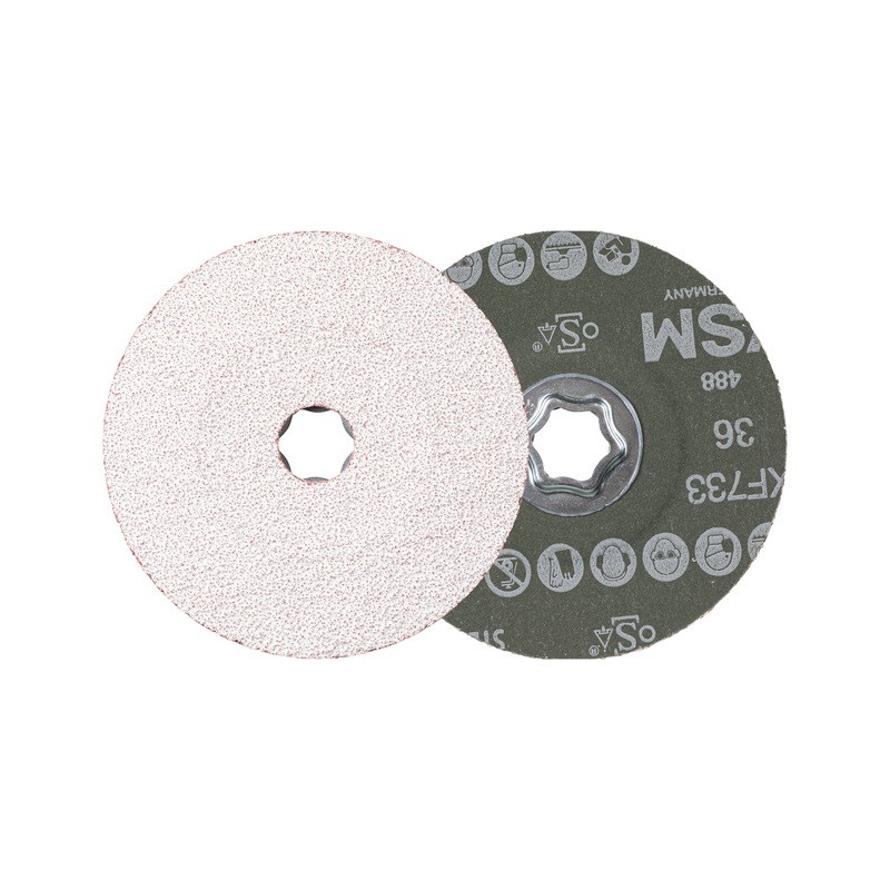 COMBICLICK ceramic abrasive grain fibre disc