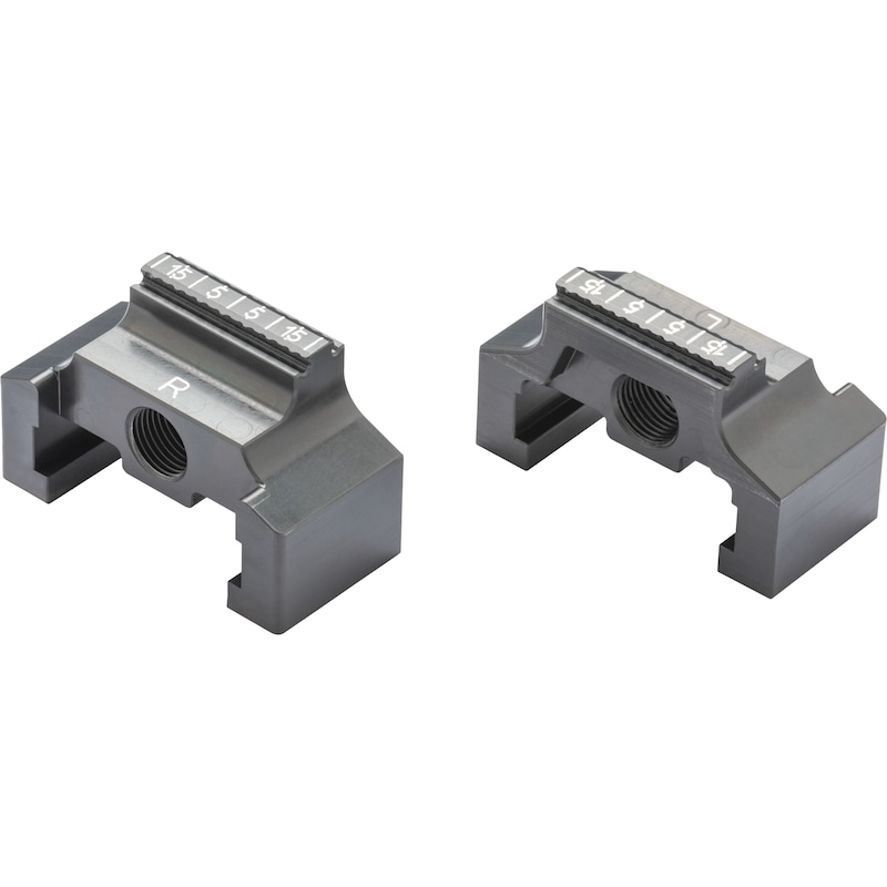 Slim clamping jaws for centre clamping devices