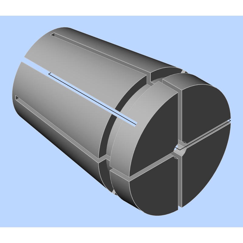 Portapinzas ATORN ER25 3,5 mm ID sellado goma hasta 60 bar concentricidad 2 µm - Pinzas ER