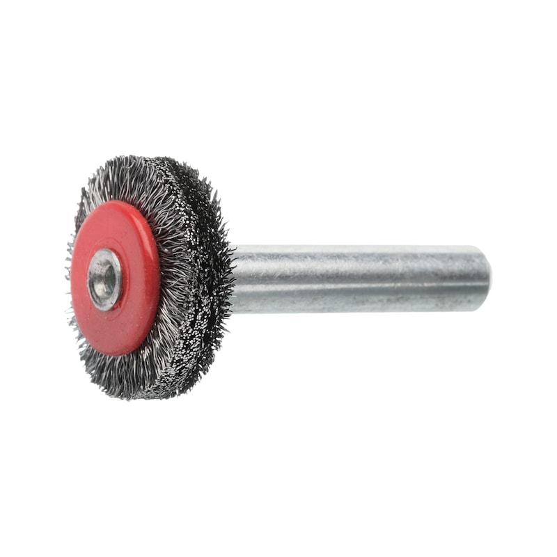 ATORN Rundbürste Durchmesser 20 mm, Schaft 6 mm Gewellter Stahldraht 0,15 mm - Schaft-Rundbürsten mit gewelltem Draht