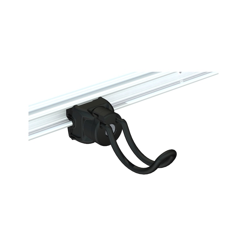 CLIP-O-FLEX<SUP>®</SUP> Werkzeughaken Typ R 40 mm, schwarz PVC beschichtet