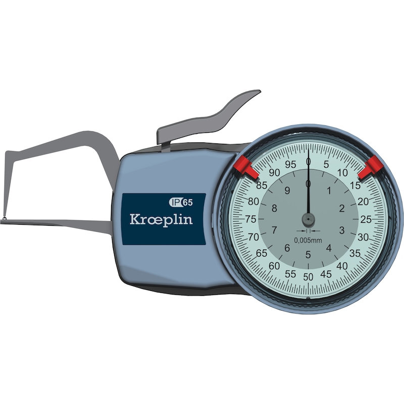 Boru duvarı ölçümleri için KROEPLIN hızlı probu D1R10S 0 10 mm, 0,005 mm, IP65 - Dış ölçüm için hızlı prob