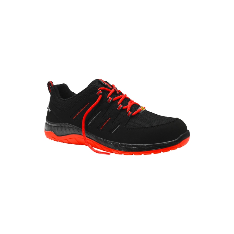 Low-cut safety shoes WELLMAXX Maddox Black-Red Low