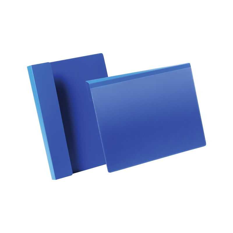 Porte-document avec pli, A4, paysage, bleu foncé, PU : 50 pièces - Porte-documents