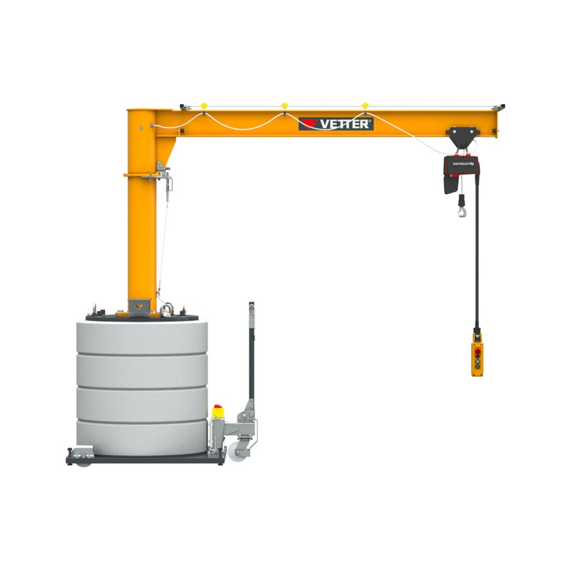 VETTER PR mobile slewing crane, load capacity 1000 kg, outreach 2000 mm